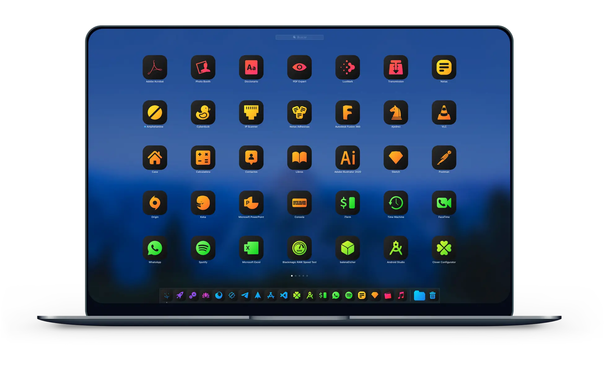 DarkBoard XS for macOS - Dark theme showing the sophisticated and modern desktop interface DarkBoard macOS