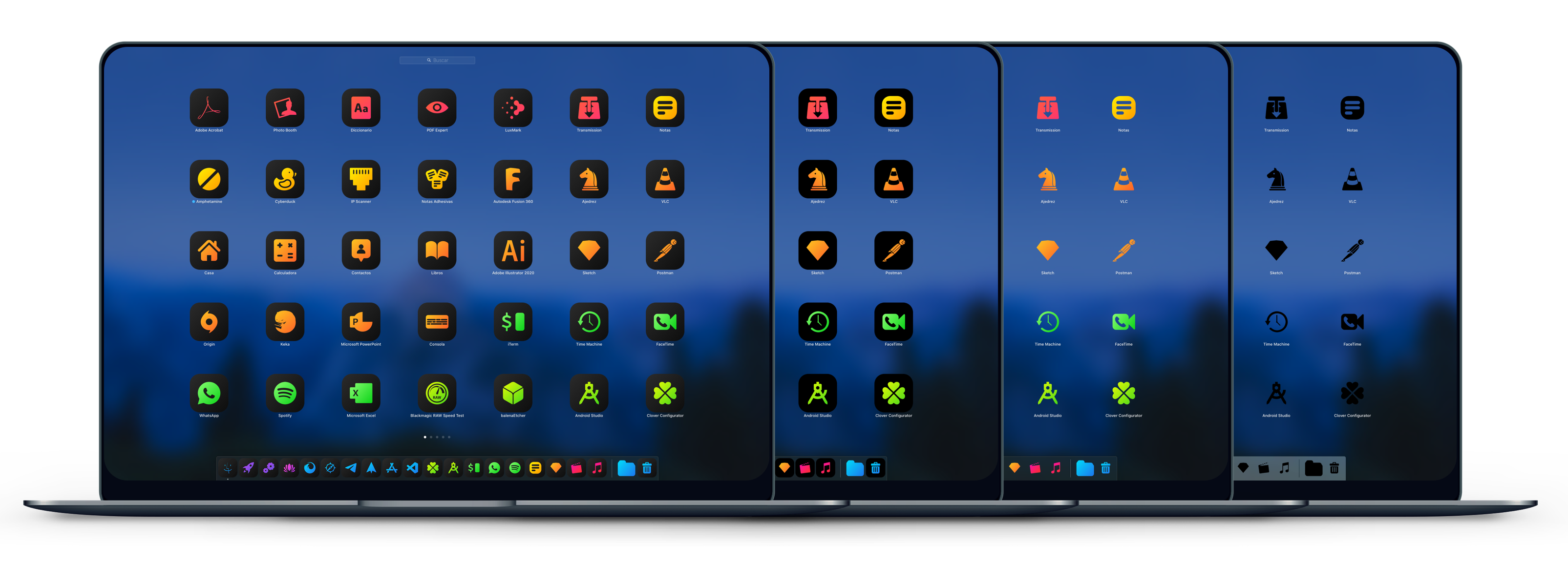 DarkBoard XS macOS - Complete gallery with 17 screenshots showing the dark theme DarkBoard XS macOS - Complete gallery with 17 screenshots showing the dark theme