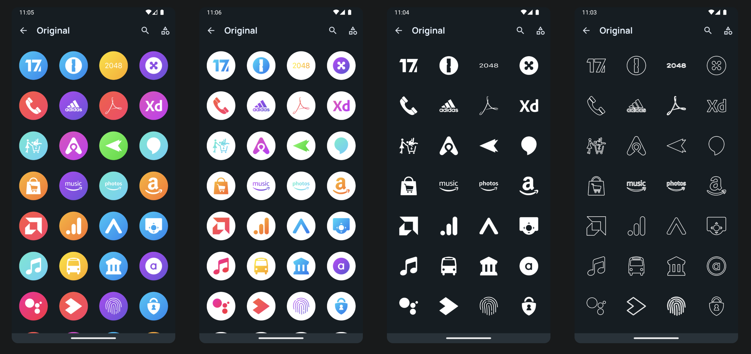 LightBoard XS for Android - Light theme icon pack with clean and modern app icons LightBoard Android