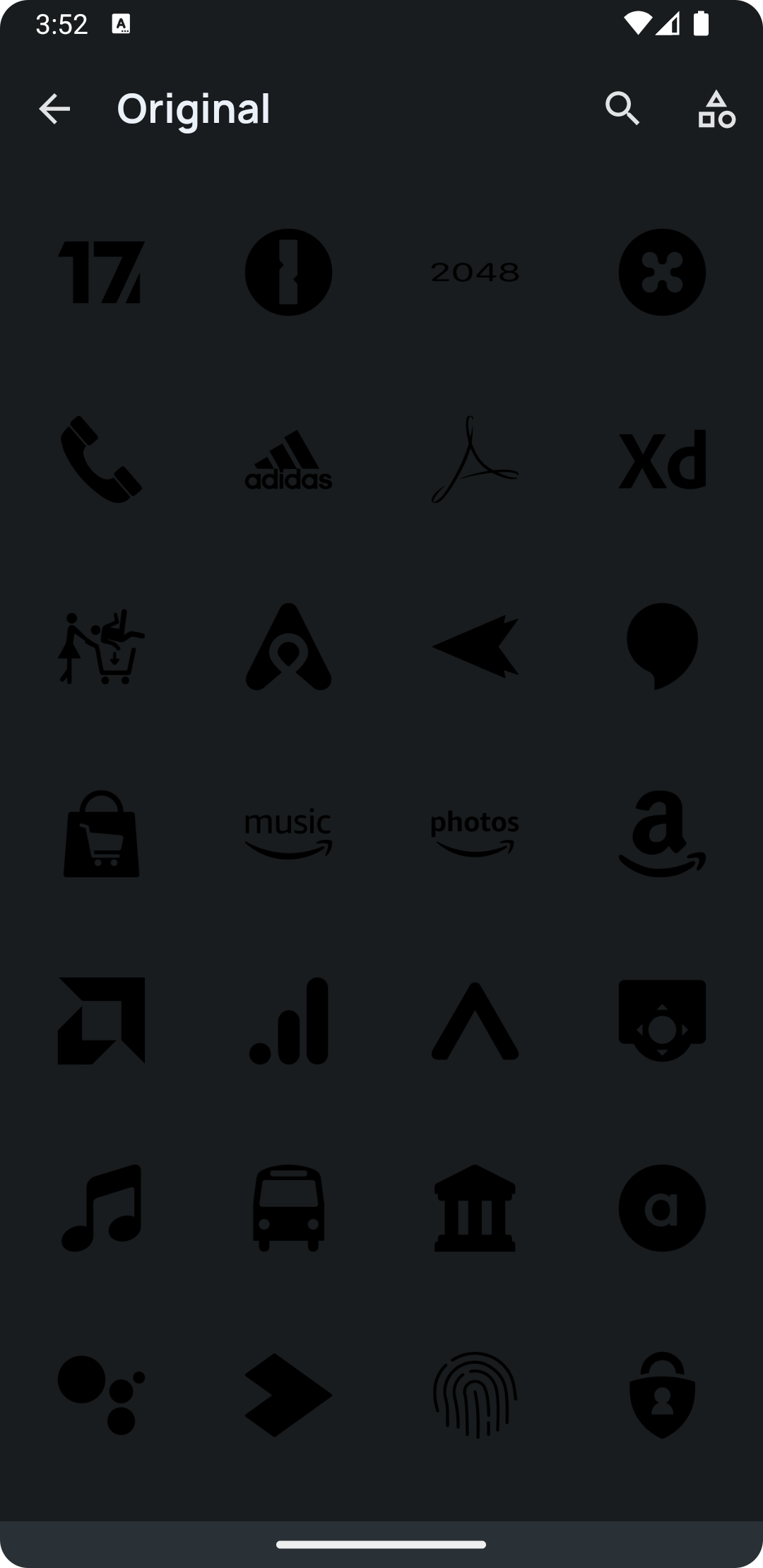 DarkBoard XS Android Dark Glyphs Icon