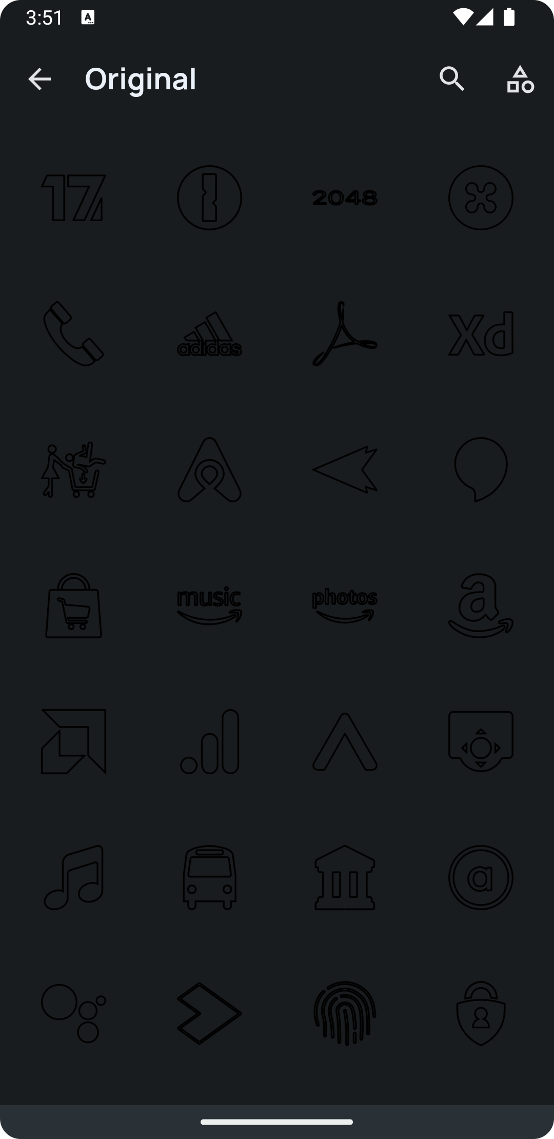 DarkBoard XS Android Edges Icon