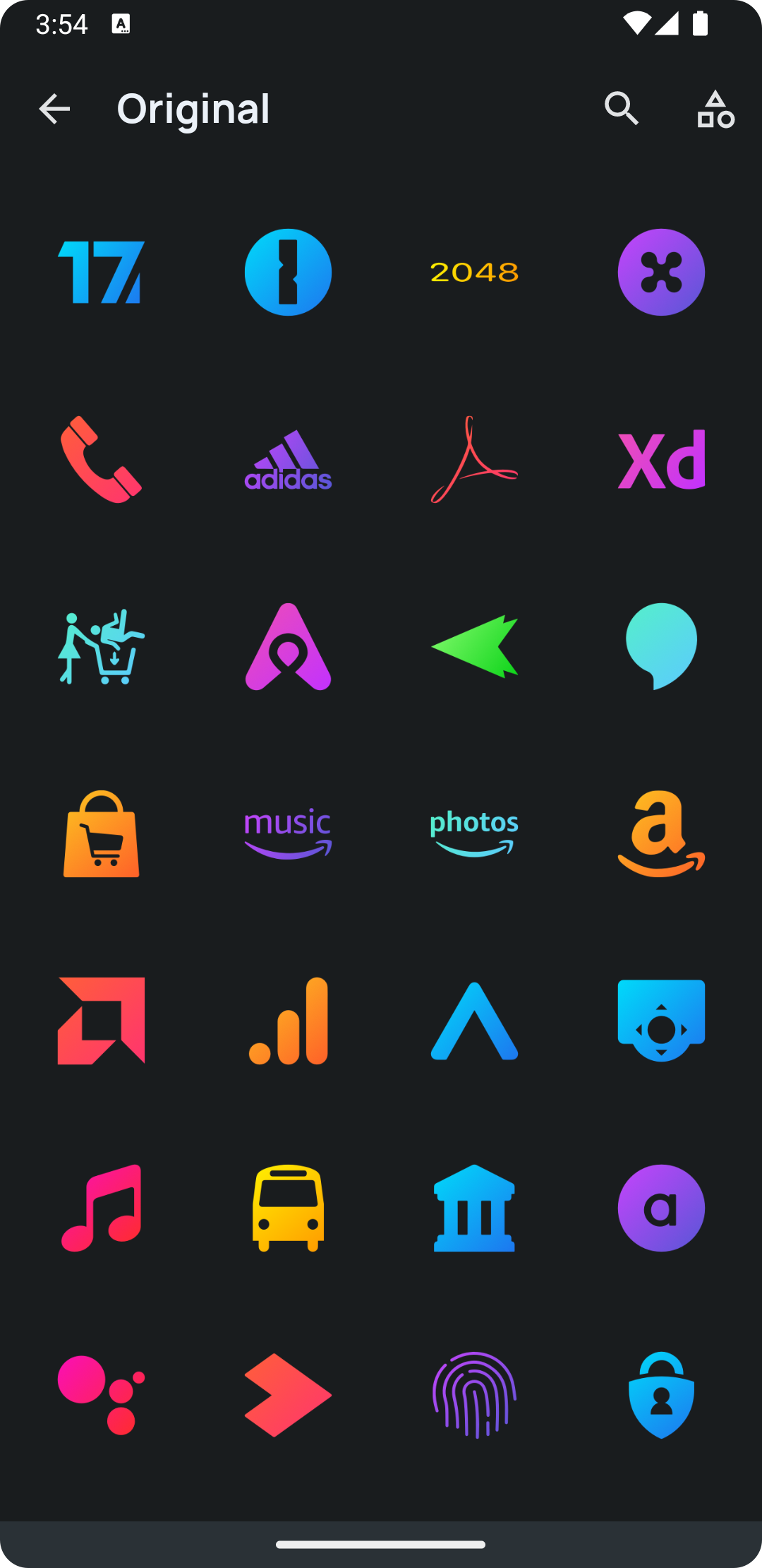 DarkBoard XS Android Glyphs Icon