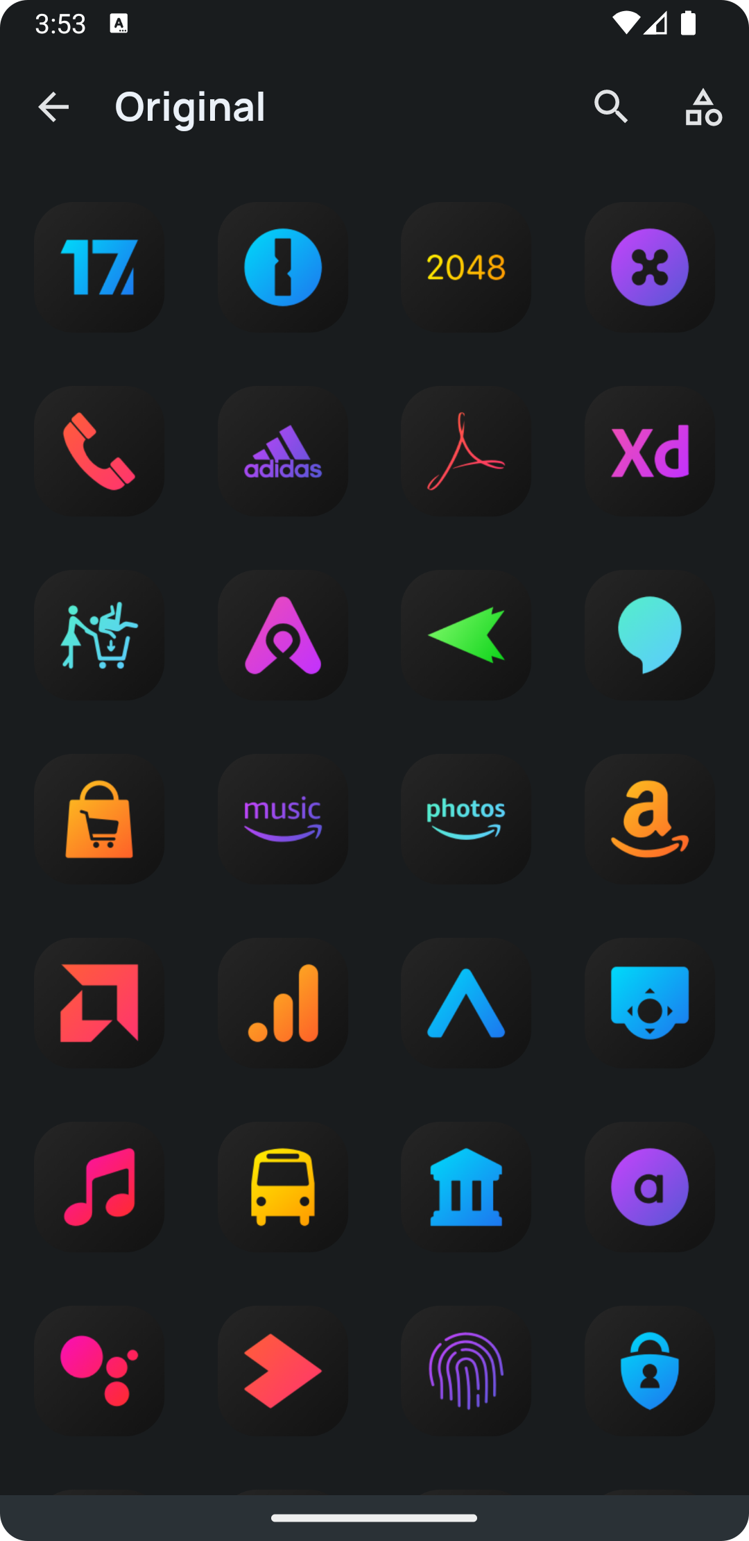 DarkBoard XS Android Gradient Icon