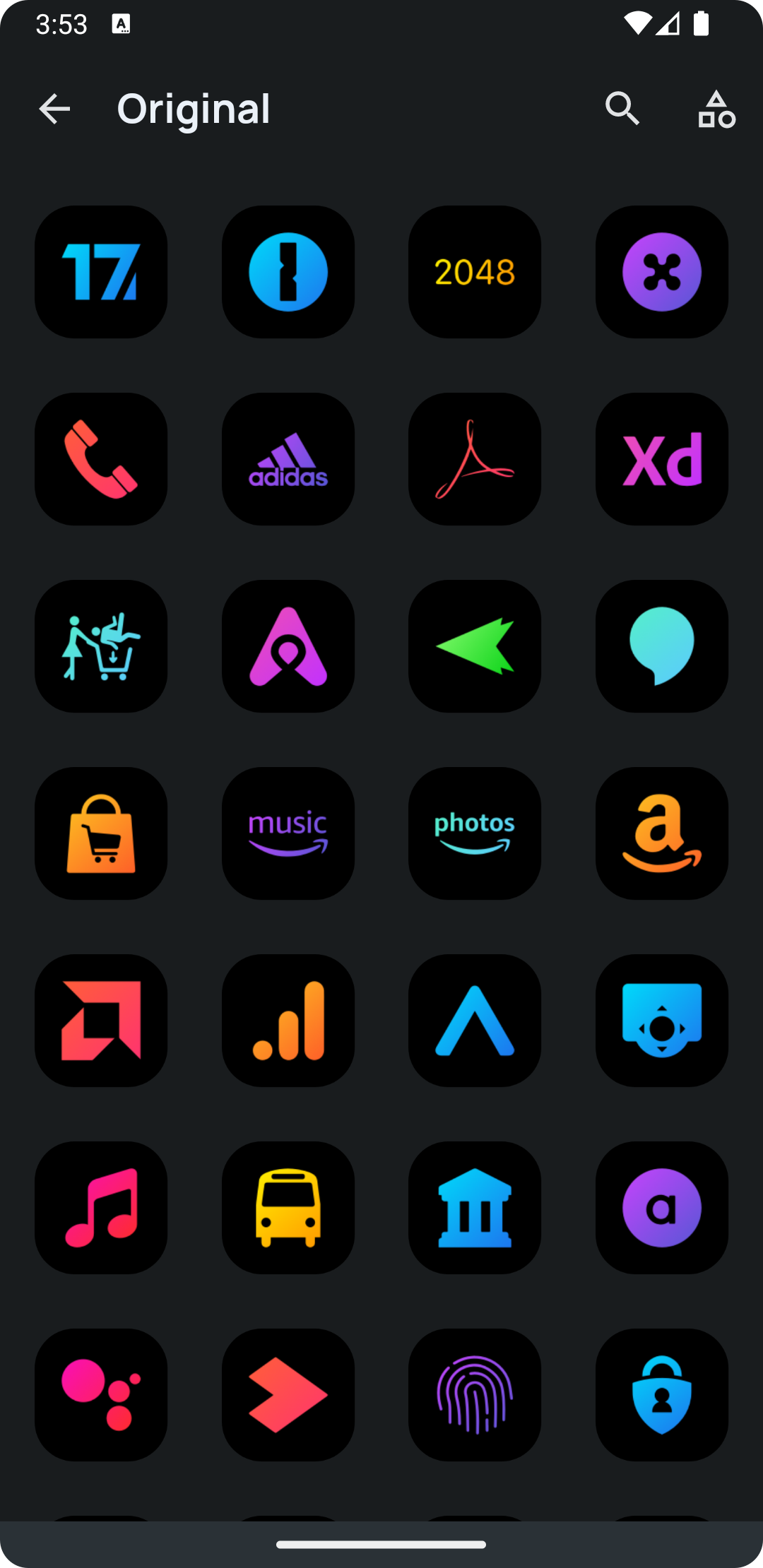 DarkBoard XS Android True Dark Icon