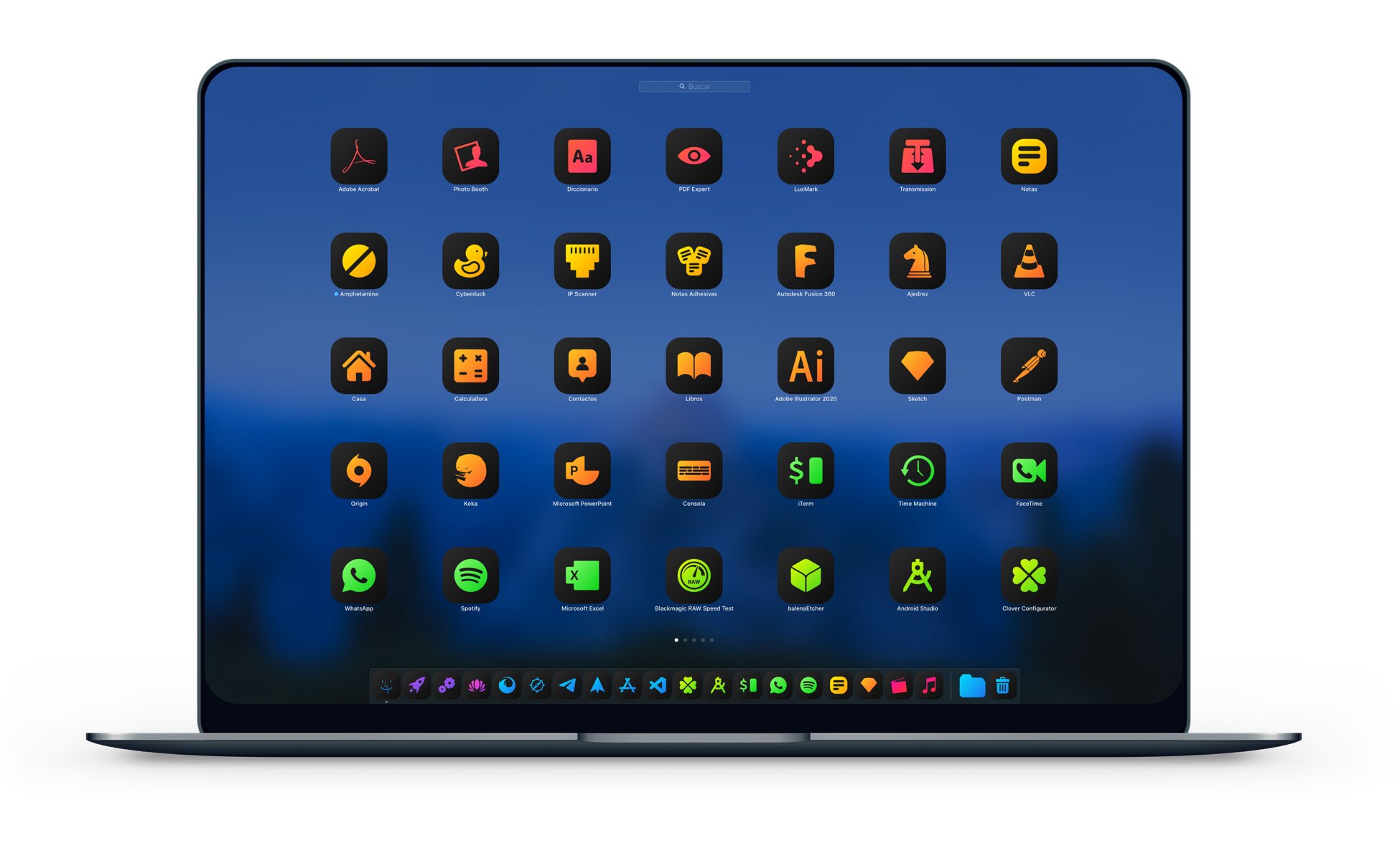 DarkBoard XS macOS Screenshot 00 - Dark theme interface