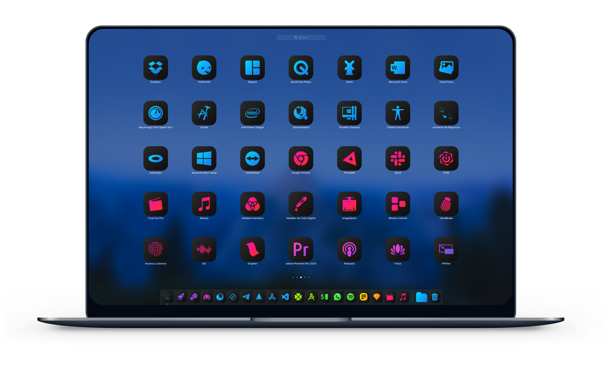 DarkBoard XS macOS Screenshot 02 - Dark theme interface