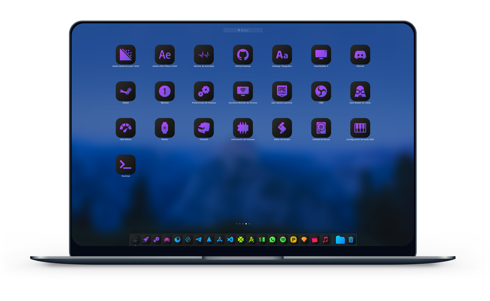 DarkBoard XS macOS Screenshot 03 - Dark theme interface